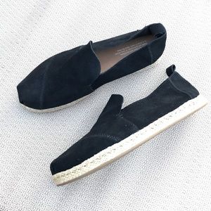 Toms Black Suede Shoes